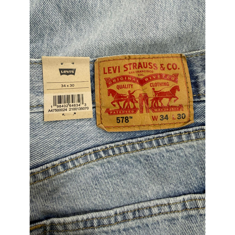 Levi's Men's 578 Baggy Jeans - Bag Secured Size 34X30 - Picture 4 of 5